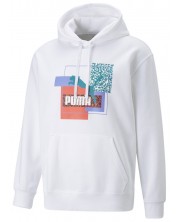 Hanorac pentru bărbați Puma - Brand Love Hoodie FL, alb