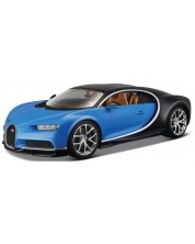 Mașină din metal Welly - Bugatti Chiron, 1:24, albastru