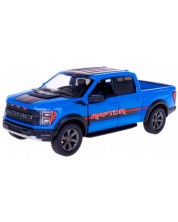 Carucior metalic Kinsmart Livery Edition - 2022 Ford F-150 Raptor, 1:46, albastru - imagine 1