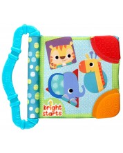 Carte moale Bright Starts - Teethe & Read Toy, albastru -1