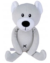 Jucărie moale de îmbrățișat  Bali Bazoo - Teddy Bear, 20 cm, gri deschis -1