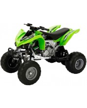 Jucărie metalică Newray - ATV Kawasaki KFX 450R, 1:12, verde