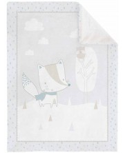 Pătură moale pentru bebeluși cu sherpa KikkaBoo Little Fox, 110 x 140 cm -1