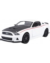 Mașinuță metalică Maisto Special Edition - Ford Mustang Street Racer 2014, albă, 1:24 -1