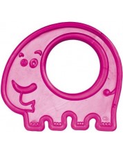Dentitie moale pentru bebelusi Canpol - Pui de elefant, roz -1