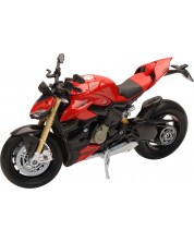 Motocicletă metalică Newray - Ducati Streetfighter V4S, 1:12, roșu - imagine 1