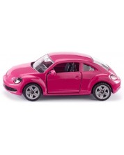 Mașinuță din metal Siku - Vw The Beetle Pink, cu stickere cu motive florale -1