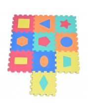 Puzzle moale pentru podea Moni - Figuri geometrice, 10 piese -1
