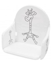 Tampă moale pentru scaun de masă din lemn New Baby - Girafă -1