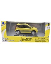 Mașinuță metalică Newray - Fiat Panda 4x4, galbenă, 1:43 -1