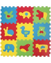 Covoras moale puzzle cu animale Ludi, 86.5 х 86.5 х 0.9 cm -1