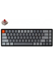 Tastatură mecanică Keychron - K6 Alum, Gateron Red, RGB, negru