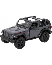 Carucior metalic Kinsmart - 2018 Jeep Wrangler Open Top, 1:34, grafit - imagine 1