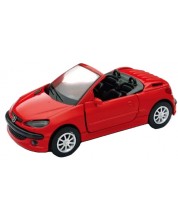 Mașinuță din metal Newray - Peugeot 206 CC, roșie, 1:32 -1