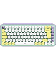 Tastatura mecanica Logitech - POP Keys, wireless, mov/ verde -1