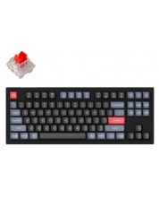 Tastatură mecanică Keychron - V3 QMK, TKL, Carbon Black, Red, RGB, negru -1