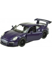 Mașinuță din metal Toi Toys Welly - Porsche GT 3, mov inchis -1