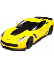 Mașină din metal Welly - Chevrolet Corvette Z06, 1:24, galben