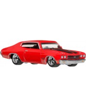 Cărucior metalic Hot Wheels Fast & Furious - 1970 Chevrolet Chevelle SS, 1:64, rosie