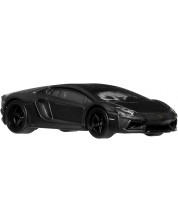 Cărucior metalic Hot Wheels Fast & Furious - Lamborghini Aventador Coupe, 1:64, negru