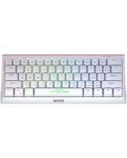 Tastatură mecanică Marvo - KG962G Hecate 61R WH White, Red switches, albă