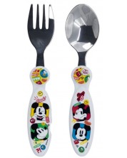 Tacâmuri metalice Stor - Mickey Mouse Fun-tastic, 2 bucăți