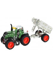 Set de construit metalic Tronico - Seria Mini, tractor Fendt 313 Vario cu remorca  -1