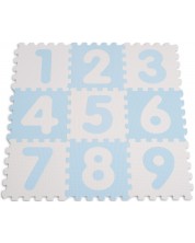 Puzzle moale pentru podea Sun Ta - Cifre, 9 piese, albastru -1
