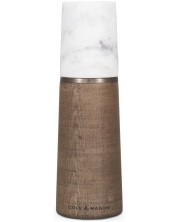 Moară de piper Cole & Mason - Marmură, 18,5 x 6 cm, lemn și marmură albă -1