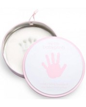 Cutie metalica pentru amprente bebe Pearhead, roz -1