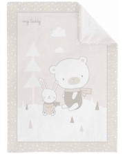 Pătură moale pentru bebeluși cu sherpa KikkaBoo My Teddy, 110 x 140 cm