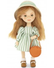 Păpușă moale Orange Toys Sweet Sisters - Sunny într-o rochie în carouri, 32 cm -1