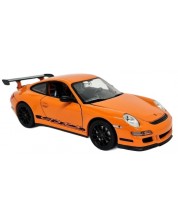 Mașină din metal Welly - Porsche 911 GT3, 1:24,portocale