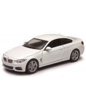 Mașinuță metalică Newray - BMW F32, 4 Series Coupe M Sportpacket, albă 1:24 -1