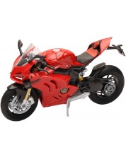 Motocicletă metalică Newray - Ducati Panigale V4 S, 1:12, roșu
