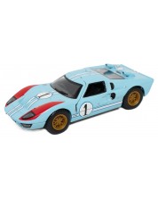 Carucior metalic Kinsmart - 1966 Ford GT40 MKII, 1:32, albastru deschis