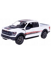Carucior metalic Kinsmart Livery Edition - 2022 Ford F-150 Raptor, 1:46, alb - imagine 1