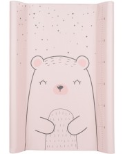 Salteluță moale de înfășat KikkaBoo - Bear with me, Pink, 80 x 50 cm -1
