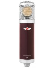 Microfon Vanguard - V4, roșu/argintiu