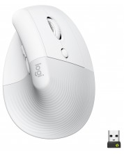 Mouse Logitech - Lift Vertical EMEA, optic, wireless, alb -1