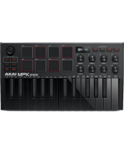 MIDI controler sintetizator  Akai Professional - MPK Mini 3, negru -1