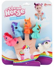 Mini figurine pentru degete Toi Toys - Unicorni, 5 bucăți -1