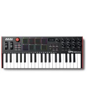 Controler MIDI Akai Professional - MPK Mini Plus, negru/roșu