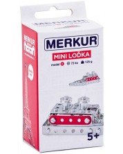 Mini constructor metalic Merkur - Navă, 73 de piese -1