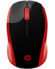 Mouse HP - 200 Emprs, optic, wireless, rosu/negru -1