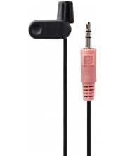 Microfon Hama - Clip-on, negru/roz -1