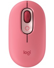 Mouse Logitech - POP, optic, wireless, roz -1