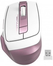 Mouse A4tech - Fstyler FG35, optic, wireless, alb/roz -1