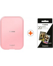 Mini imprimantă Canon - Zoemini 2 PV-223-RGW EMEA HB, Rose Gold