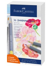 Creioane Faber-Castell Goldfaber Aqua - 12 culori pastel și 24 culori standard -1